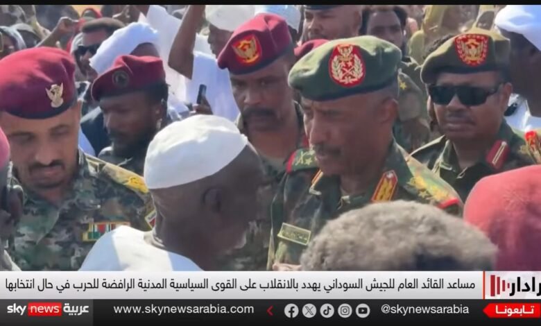 البرهان يتجاهل سقوط بابنوسة ويدعو لتغيير علم السودان